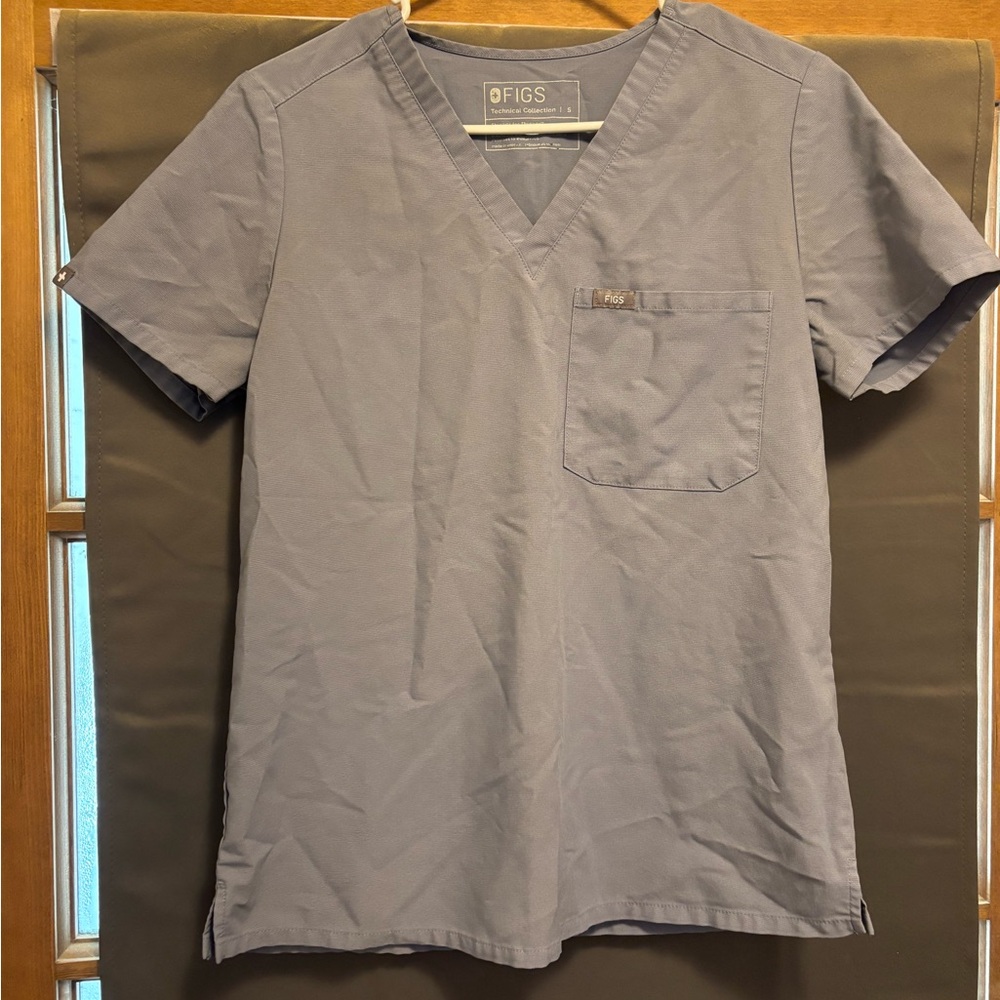 Figs Women’s Catarina Scrub Top Vapor Blue SMALL